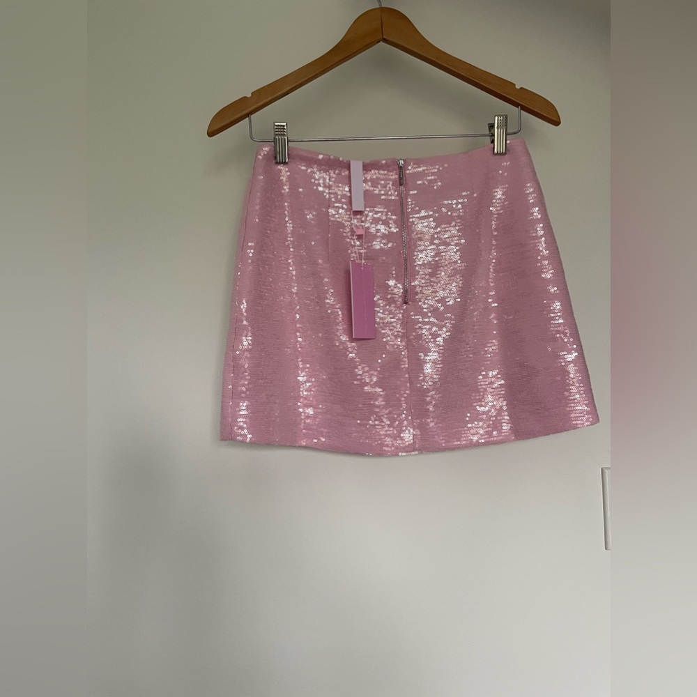 SOLD RNWY the label pink sparkly mini skirt